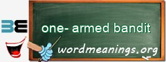 WordMeaning blackboard for one-armed bandit